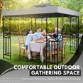 thumbnail image 4 of Gazebo Cover Replacement Canopy Top 10x10 Ft (3m x 3m) - Double Tier Top Canopy Cover Replacement with UV30+, Dirt, Water Resistant for Outdoor, Sunshade, Garden, Patio, Pavilion (Gray), 4 of 6