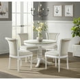 thumbnail image 3 of New Ridge Home Goods Chapman 36" Upholstered Fabric Dining Chair in White, 3 of 6