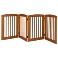 thumbnail image 2 of Ruffluv 4 Panel Expansion Pet Gate - Medium - 24"H - Chestnut Finish, 2 of 3