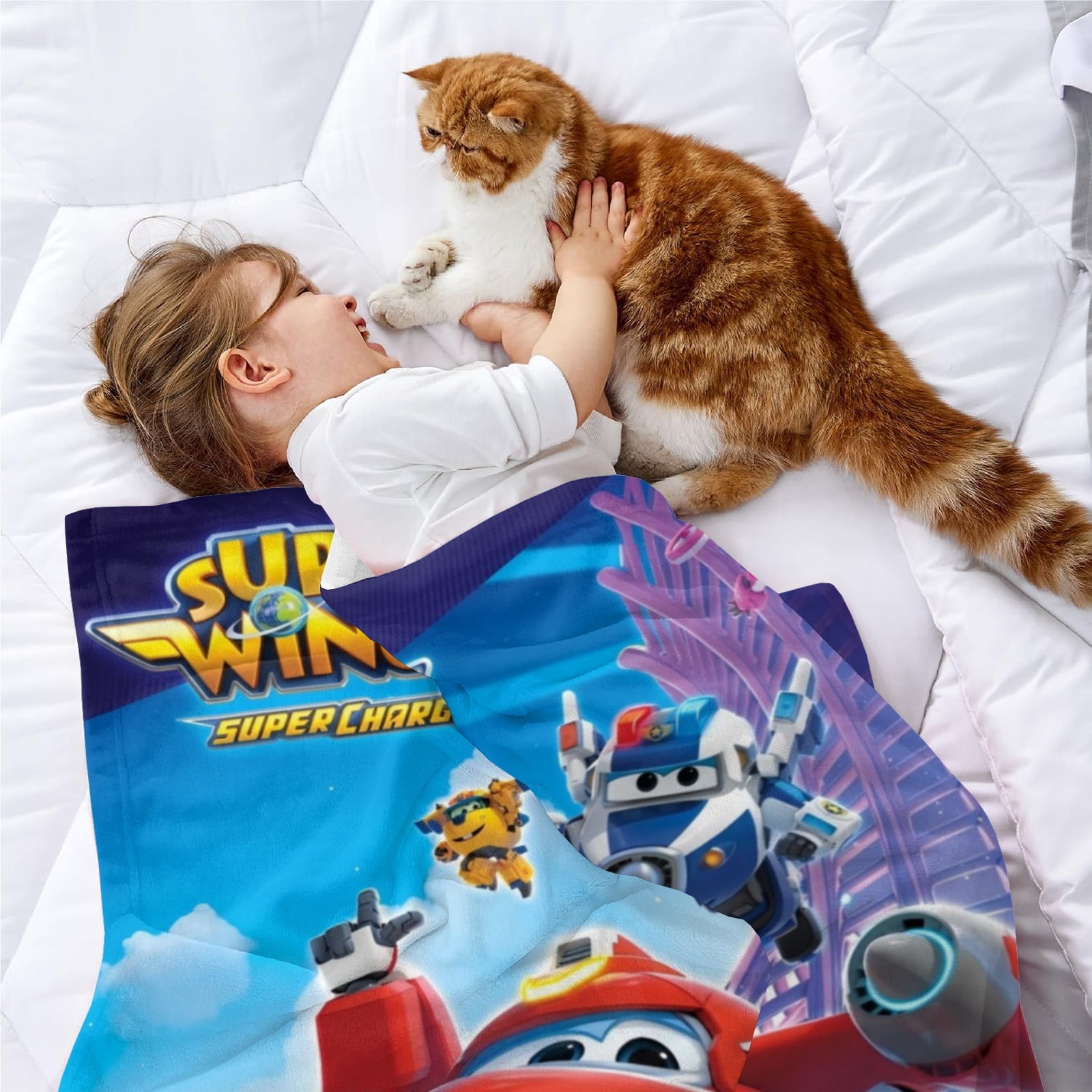 super wings Throw Blanket Gifts for Fans Lover Girls Boys Women Present Hoodie Him Bed 40"x50"