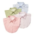 thumbnail image 6 of CYSFASHION Detachable Collar for Women Solid Half Shirts Family Business Casual V Neck Dicky Collar Blouse Pink, 6 of 7