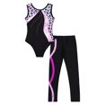 thumbnail image 3 of YONGHS Kids Girls Athletic Gymnastic Outfit Leotard with Leggings Set 6-14, 3 of 7