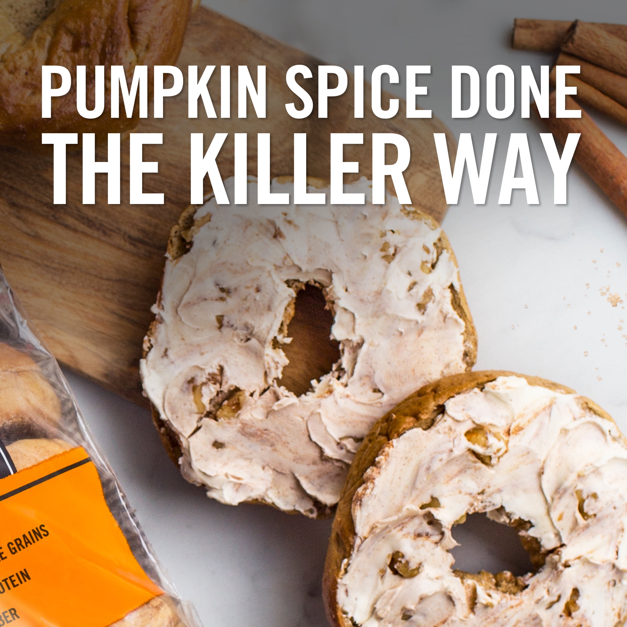 Dave's Killer Bread Pumpkin Spice Madness Bagels, Limited Edition Organic Bagels, 5 Count