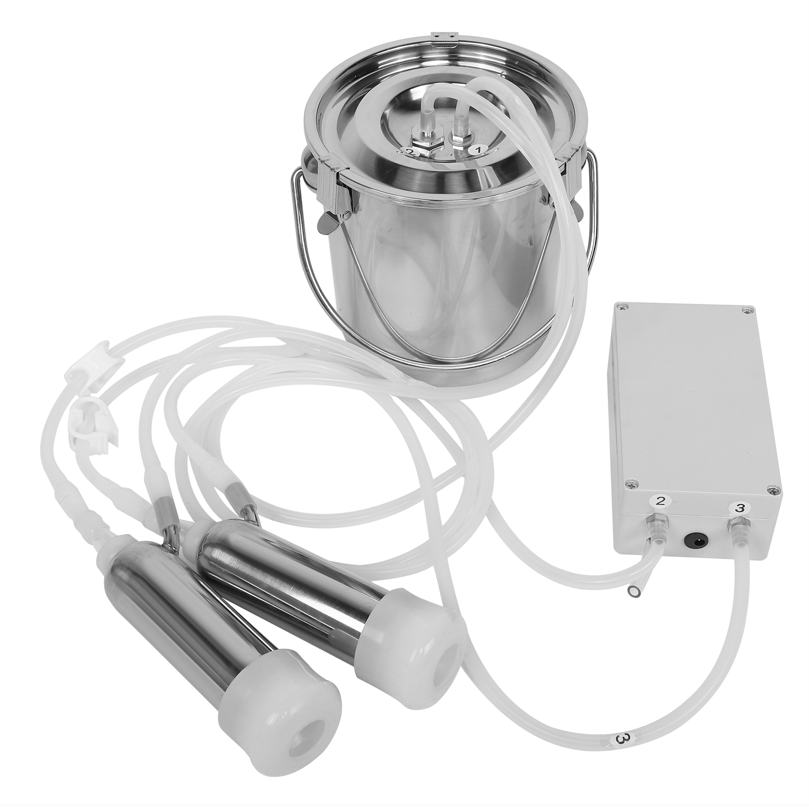 Impulse Cow Milking Device, Stainless Steel Milking Machine, For