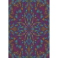 thumbnail image 1 of Ahgly Company Indoor Rectangle Patterned Dark Purple Novelty Area Rugs, 3' x 5', 1 of 6