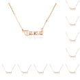 thumbnail image 1 of Minnieouse Collar de amistad con letras en inglés, colgante de cadena de joyería creativa Ins para amantes, amigos, Festival, regalos, oro rosa, Tauro 10Conjunto, 1 of 6