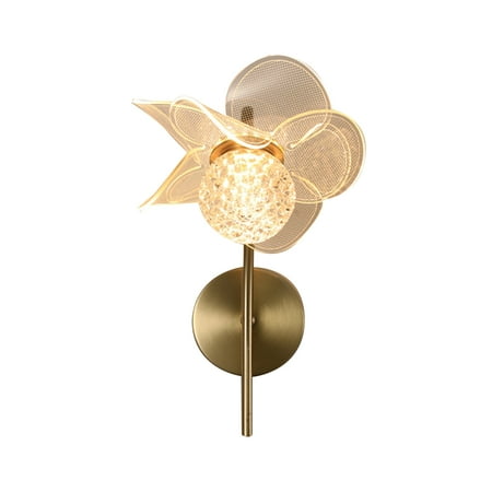 

Gold Wall Sconce Flower Wall Lamp Bedroom Foyer Indoor Wall Light Flower-Shaped Split Design Wall Lamp