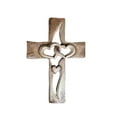 thumbnail image 2 of Leaveforme Carved Cross Antique Exquisite Intertwined Hearts Wall Hanging Hand Carved Cross for Gifts, 2 of 7