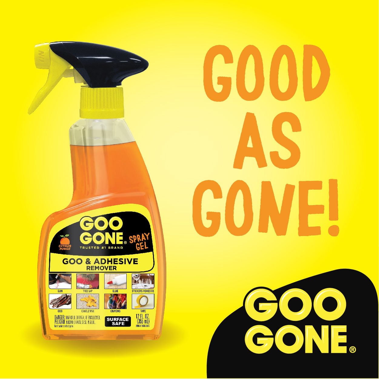 Nettoyant gel en vaporisateur Spray Gel de Goo Gone 355 ml