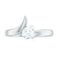thumbnail image 4 of Rosec Jewels 5x7mm Lab Grown Diamond Designer Engagement Ring, EF-VS Grade, 18K White Gold, US 6.50, 4 of 9