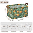 thumbnail image 7 of Yayeee Foldable Storage Basket for Shelves with Handles Waterproof Cloth Bins, Orange Tree Pattern, 7 of 7