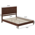 thumbnail image 5 of AFI Berkshire Queen Solid Wood Low Profile Platform Bed, Walnut, 5 of 13
