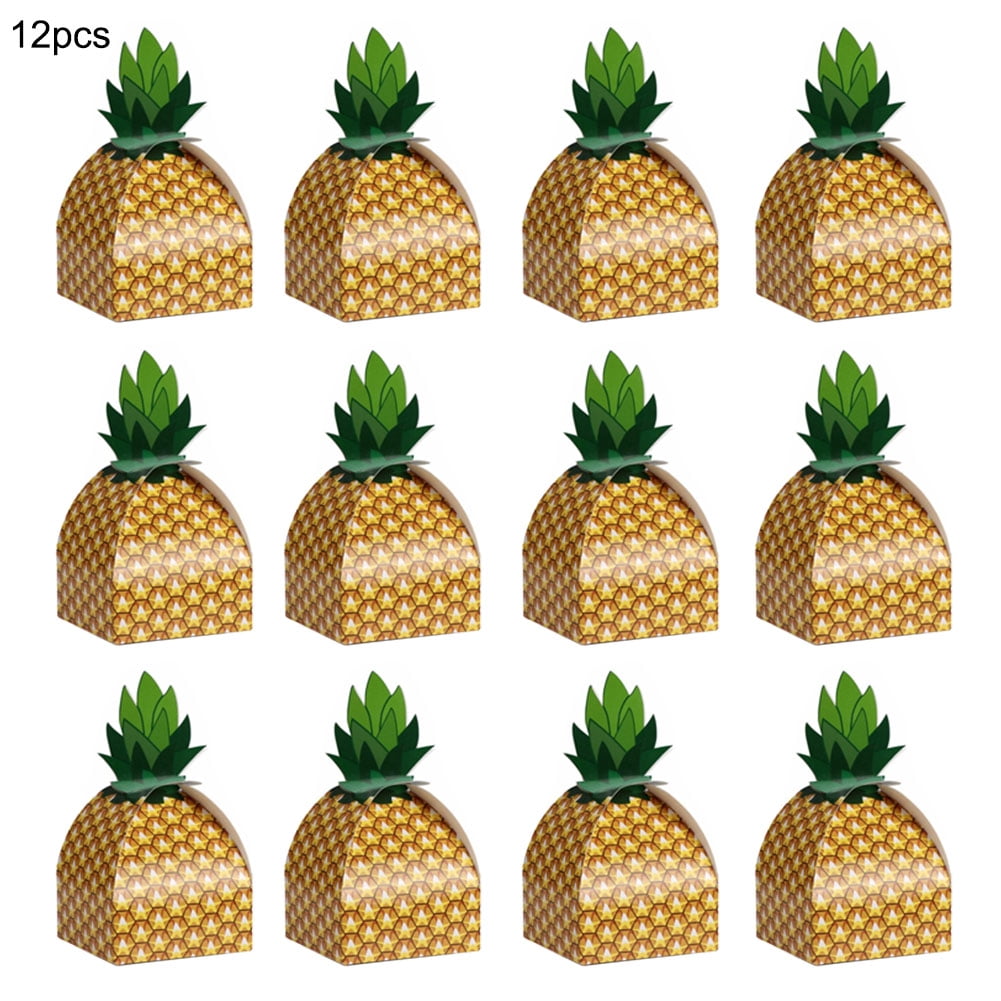 50PC Wedding Pineapple Candy Box Baby Shower Birthday Favors Gift Paper Gift Bag 