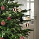 thumbnail image 1 of mfyjkho Adornos navideños de plástico irrompibles de 6 cm con diseño de trébol de cuatro hojas y ondas de agua. Juego de 9 colgantes para decoración navideña., 1 of 6