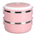 thumbnail image 3 of For Hot Food, Lunch Box, Thermal Lunch Box Stackable Hot Food Insulated Box 304 Stainless Steel Round Lunch Box Sealed Food Containers, 3 of 8