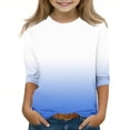 thumbnail image 2 of Godom Girls Tops Short Sleeve Cotton Casual Graphic T-Shirts Cute Print Summer Blouse for Girls Tee Tops, 2 of 5