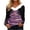 Purple, variant on Womens Christmas Shirts Tops Long Sleeve Dressy Casual Print Plush V Neck Petite Fall Casual Santa Xmas Tees Blouses