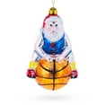 thumbnail image 2 of Santa Basketball Player Glass Christmas Ornament, 2 of 5