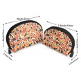 thumbnail image 2 of Portable Bags Clutch Pouch Zipper Smooth Built-In Compartment For Travel Vacation Business Camping Leopard Skin Print Style Orangered_3, 2 of 7