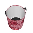 thumbnail image 3 of XMXT Collapsible Laundry Basket, Pink Series Rose Print Polyester Waterproof Laundry Hamper, 62L, 3 of 8