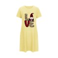 thumbnail image 5 of Nighties for Women Cotton Nightdress Sleep Tee Short Sleeves Print Nightshirt Soft Sleepwear Loungewear Yellow M, 5 of 5