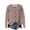 Brown, variant on Miqool Womens Striped Cardigan Sweater Crew Neck Knit Button Down Long Sleeve Casual Sweaters