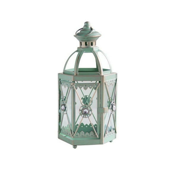 BKBP Lantern Decorative Indoor & Outdoor, Large Hanging Candle Lanterns Home Decor, Vintage Metal Candle Holders for Front Porch Patio Wedding Party Christmas Decorations