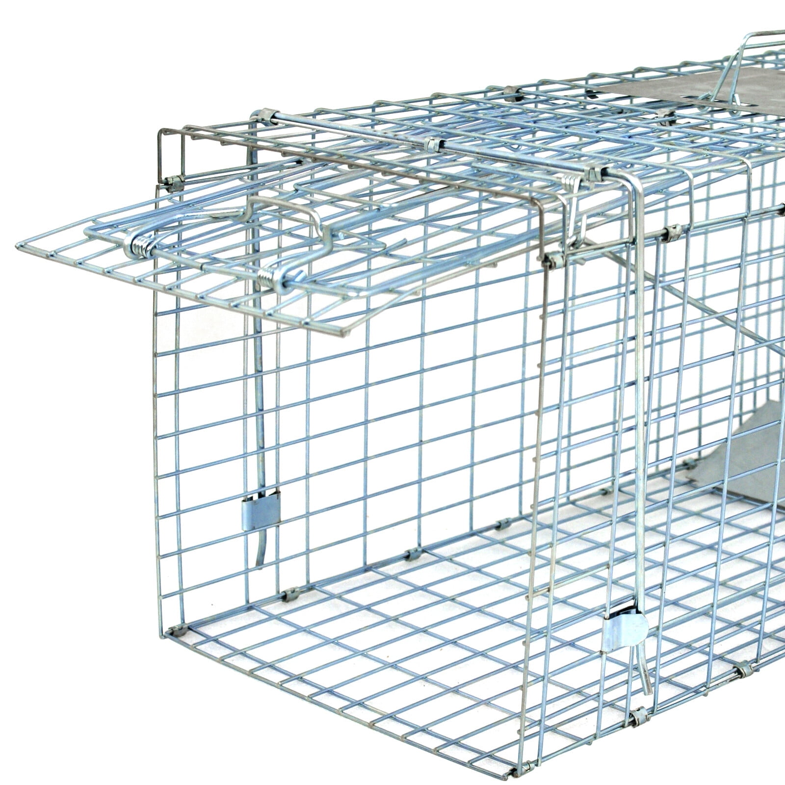 HomGarden 32inch Humane Live Animal Trap Cage, Steel Catch Bait Small Animal Indoor Outdoor