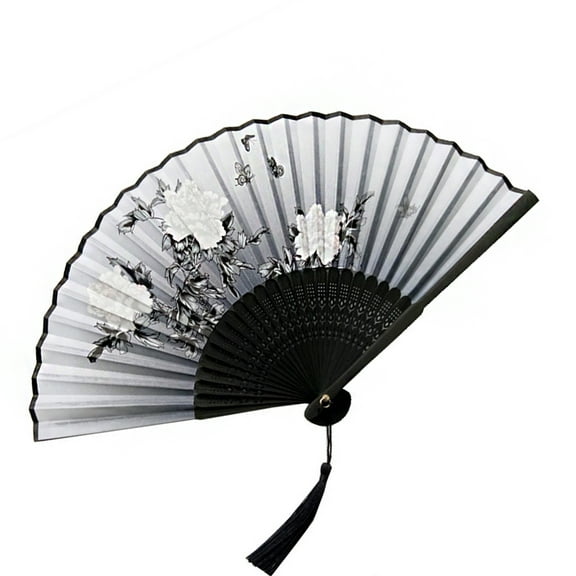 Worgeous Folding Hand Fans Bulk Blower Japanese Style Fan Miss Women's 21x37.5cm