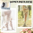 thumbnail image 5 of Bocaoying 7 Pairs Sheer Socks for Women, Nylon Mesh Ankle Fancy Socks with Reinforced Heel and Toe, Breathable Dress Socks for Women, Size 5-9, Black/White/Grey/Green/Yellow/Beige, 5 of 8