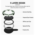 thumbnail image 4 of CASELIX Camera Lens Protectors for iPhone 13 Pro, Glitter Green Metal Full Cover Tempered Glass Circle Screen Camera Protection For Apple iPhone 13 Pro, Alpine Green, 4 of 5