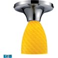 thumbnail image 2 of Celina 1-Light Semi-Flush In Polished Chrome And Canary Glass - LED, 2 of 2