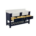 thumbnail image 5 of Charlotte 60" Double Farmhouse Bathroom Vanity with Royal Blue Cabinet and Quartz Top, 5 of 7