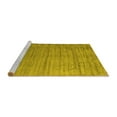thumbnail image 2 of Ahgly Company Machine Washable Indoor Square Abstract Yellow Contemporary Area Rugs, 7' Square, 2 of 4