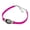 Pink, variant on Green Lantern Blackest Night Black Lantern Logo Novelty Suede Leather Metal Bracelet