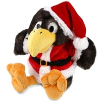 DolliBu Santa Sitting Crow Stuffed Animal Plush Toy - Super Soft Plush Dress Up with Red Santa Claus Outfit, Cute Wildlife Holiday Christmas Gift - 9.5 Inches