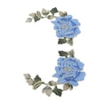 thumbnail image 4 of Parches para ropa, 1 par de parches termoadhesivos con bordado de flores, parches con bordado de flores elaborados por expertos, 4 of 14