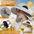 thumbnail image 2 of EINSKEY Chapeau de Pêche Protection Solaire avec Rabat pour Hommes, Couverture Complète Gris Clair, 2 of 8