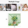 thumbnail image 5 of Cloth Napkins Set of 4 - 20x20 Inches, St. Patrick's Day Washable Reusable Table Napkins, Spring Botanical Clovers Coin Green Check Soft & Absortbent Dining Napkin for Party Wedding Hotel Restaurant, 5 of 8