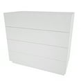 thumbnail image 5 of Lines 35''x 32'' 4 Wood -Drawer Dresser, Chest, Modern 4 Drawer Dresser, Bedroom Chest for Kids Room, Bathroom, Closet, Entryway, Hallway White Finish, 5 of 6