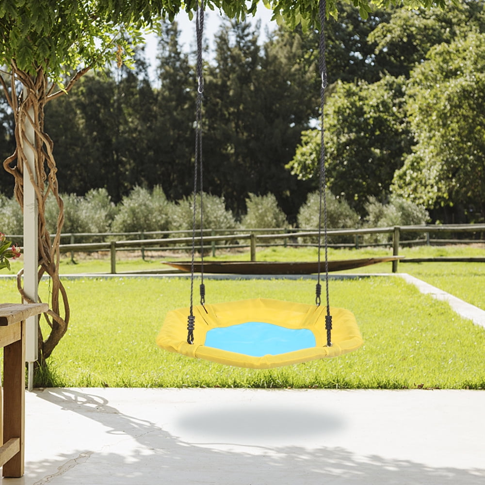 CIPACHO Saucer Tree Swing for Kids Adults, Hexagon Kids Platform Swing, Swing Set for Backyard CIPACHO Saucer Tree Swing for Kids Adults, Hexagon Kids Platform Swing, Swing Set for Backyard