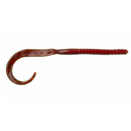 BAITFUEL C-Mac Classic Curly Tail Big Bass Worm Infused with Supercharged X55 Formula Gel 7-Inch Green Pumpkin TX Red