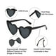 thumbnail image 2 of 2pcs Heart Shaped Sunglasses for Women, Vintage Cat Eye Mod Style Sunglasses Retro Fashion Love Heart Eyewear Women's Accessories, 2 of 5