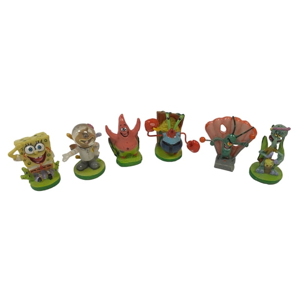 Penn-Plax SpongeBob Themed 6 Piece Mini Resin Aquarium Decoration