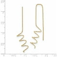 thumbnail image 2 of 14K Yellow Gold Polished Diamond Cut Spiral Threader Earrings, 2 of 2