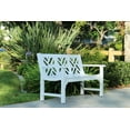 thumbnail image 3 of Innova Chippendale 4 ft. Cast Aluminum Park Bench - White, 3 of 4