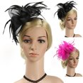 thumbnail image 2 of Coofit Fascinator Hat Multipurpose Fashion Faux Feather Derby Headband Tea Party Hat, 2 of 10