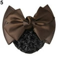 thumbnail image 2 of Zhaomeidaxi 2 Pieces Hair Snood Net Bun Cover Knit Hairnet Bow Bowknot Decor Barrette Hair Clip for Women Mesh Work Hairnets, 2 of 5