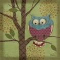 thumbnail image 2 of Brent, Paul 12x12 White Modern Wood Framed Museum Art Print Titled - Fantasy Owls III, 2 of 4