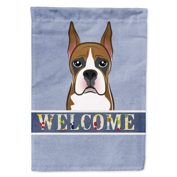 Caroline's Treasures BB1409GF Boxer Welcome Flag Garden Size , Small, multicolor